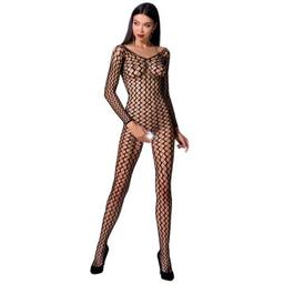 Obsenza - Elegant Woman BS068 Bodystocking with Lace and Fishnet Design - OS - Image 1