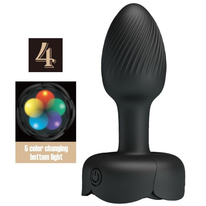 Obsenza - Plug anal olman avec lumière led noir 8,8 cm - Image 1