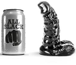 Obsenza - All Black - 13 cm Rillen-Dildo für Einsteiger - Schwarz - Image 1