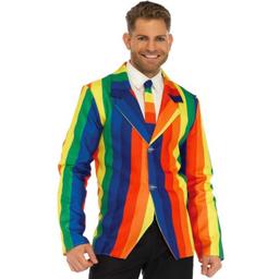 Obsenza&#x20;-&#x20;Leg&#x20;Avenue&#x20;Regenbogen&#x20;Blazer&#x20;mit&#x20;Krawatte&#x20;&#x2013;&#x20;Auff&#xE4;lliges&#x20;Party-Set&#x20;-&#x20;Schwarz&#x20;-&#x20;Image&#x20;1