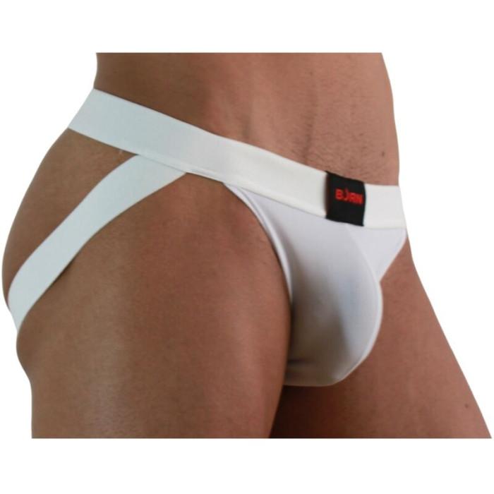 Obsenza - Jockstrap BURN Lycra Blanc S - Élégance Sensuelle et Confort - Blanc - Image 1