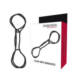 Obsenza - Menottes en Corde 100% Coton Noir pour Bondage Sûr et Agréable - Image 1