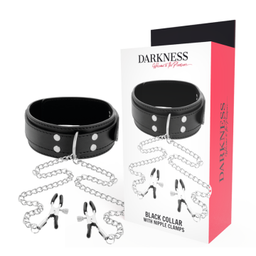 Obsenza - Collar con Pinzas para Pezones Black de Darkness - Negro - Image 1