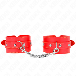 Obsenza - Pulso Fino Vermelho Ajustável 21-33 cm KINK - Controle e Estilo para Sessões BDSM - Vermelho - Image 1