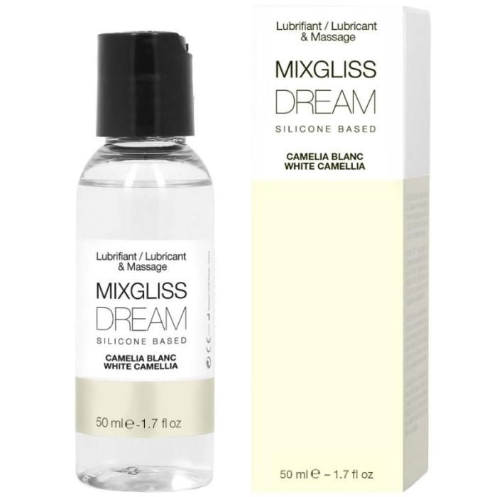 Obsenza - Dream White Camelia Silicone Lubricant and Massager by Mixgliss - 50ml - Image 1