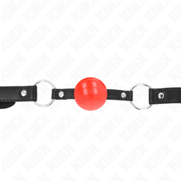 Obsenza - KINK Roter TPE-Ball Knebel 4 cm - Kontrolle &amp; Unterwerfung - Rot - Image 1