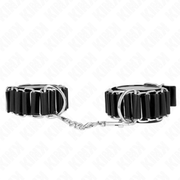 Obsenza - Muñequeras finas en forma de bisagra ajustables en negro para muñecas de 16-22 cm x 3. - Negro - Image 1