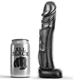 Obsenza - All Black Realistic Dildo 22 cm for Maximum Sensation - Black - Image 1