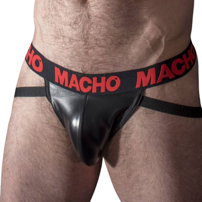 Obsenza - Jockstrap Macho Leather FETISH Vermelho S - Image 1