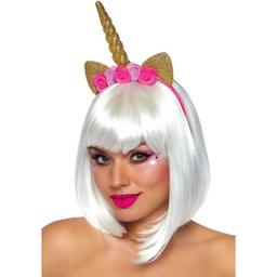 Obsenza - Diadema de Unicornio con Flores en Dorado para Looks Mágicos - OS - Image 1