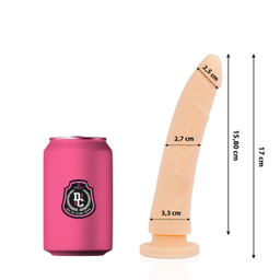 Obsenza - Vibrador Dildo Médico Silicone Natural 17cm x 3cm DELTACLUB - Image 1