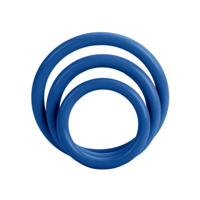 Obsenza - Calexotics Tri-Rings Blue for Enhanced Erections and Control - Image 1