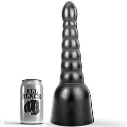Obsenza - All Black 34 cm Dildo for Advanced Pleasure and Stimulation - Black - Image 1