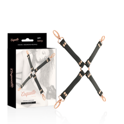 Obsenza - Cravatta Fantasia in Pelle Vegana COQUETTE CHIC DESIRE Esalta i tuoi giochi BDSM con questa elegante cravatta fantasia in pelle vegana, perfetta da abbinare alle manette e ai polsini della collezione Fantasy. - Image 1