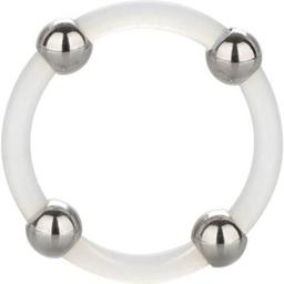 Obsenza - Anillo de Silicona con Cuentas de Acero Talla L para Intensificar el Placer - Image 1