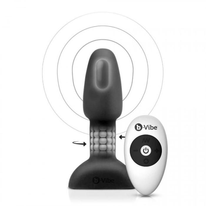 Obsenza - Plug Anal de Controle Remoto Rimming Petite B-Vibe para Prazer e Relaxamento - Preto - Image 1