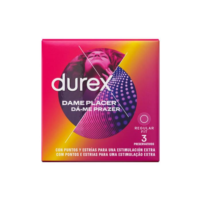 Obsenza - Durex Dammi Piacere - Preservativi 3 Unità con Texture Rilassante - Image 1