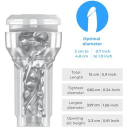 Obsenza - Feel Pocket Stroker Crystal Kiiroo - Masturbador de Bolso Transparente para Prazer Máximo - Image 1