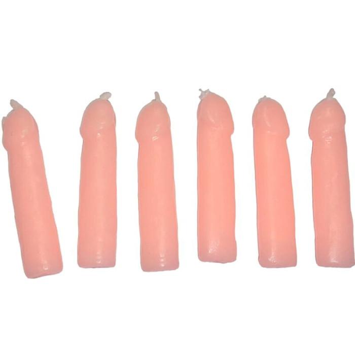 Obsenza - Flesh-Colored Penis-Shaped Candles for Bachelor and Themed Parties - Image 1