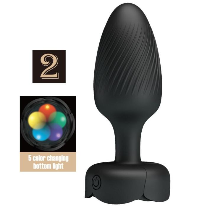 Obsenza - PRETTY LOVE Varian Anal Plug mit LED Licht Schwarz 10,8 cm - Image 1