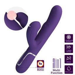 Obsenza - Pretty Love Perlita G-Spot Vibrator 3-in-1 Multifunction Rabbit Stimulator - Purple - Image 1