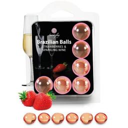 Obsenza - Set of 6 Brazilian Strawberries Balls with Cava for Sensual Play - Image 1