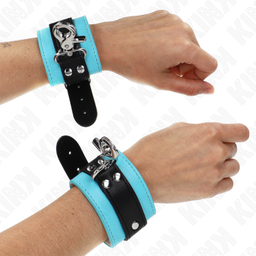 Obsenza - KINK Premium Lockable Wrist Restraints Adjustable 21-28 cm x 5. - Light Blue - Image 1