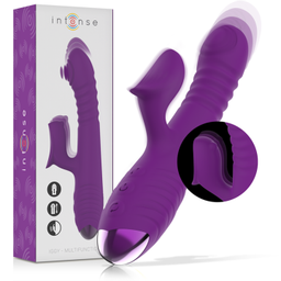 Obsenza - Vibratore Multifuzione Ricaricabile Iggy Up &amp; Down con Stimolatore Clitorale - Viola - Image 1