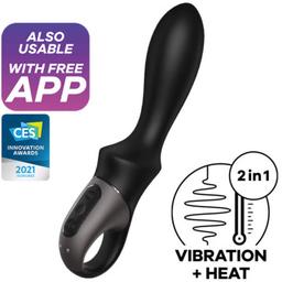 Obsenza - Vibrador Anal Heat Climax com Aplicativo e Aquecimento - Preto - Image 1