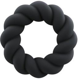 Obsenza - Twist black silicone masturbator ring - Image 1