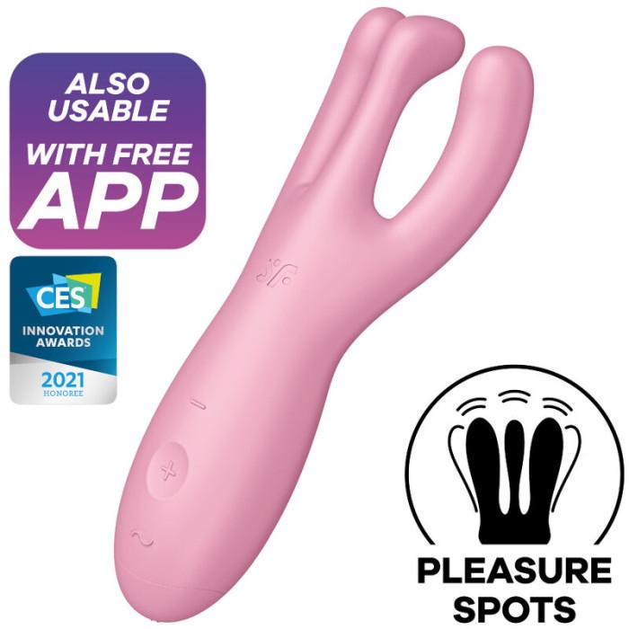 Obsenza - Vibratore Satisfyer Threesome 4 con App e 3 Motori Potenti - Image 1