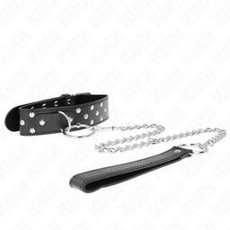 Obsenza - Collar con Correa Remache y Anilla Ajustable 65 cm KINK - Negro - Image 1