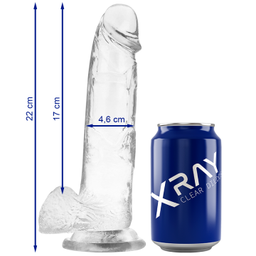 Obsenza - X Ray Clear Cock with Balls 22cm - Realistic Transparent Dildo - Image 1
