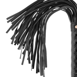 Obsenza - Flogger de Couro Vegano BEGME Black Edition para Fetichismo e BDSM - Preto - Image 1