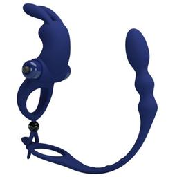 Obsenza - Ayad Anello Vibratore Rabbit con Spina Blu per Piacere Estremo - Blu - Image 1