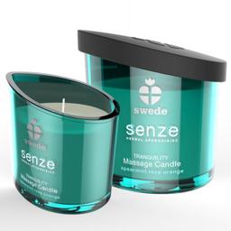 Obsenza - Vela de Masaje Sensual Senze Tranquility con Hierbabuena, Rosa y Naranja - Image 1