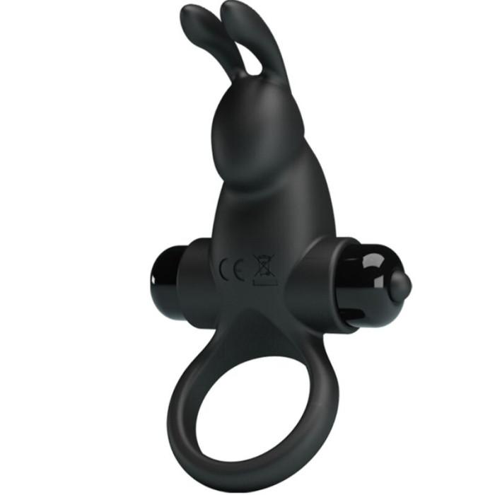 Obsenza - Anillo Vibrador con Estimulador Rabbit Clítoris 10 Vibraciones Negro - Negro - Image 1