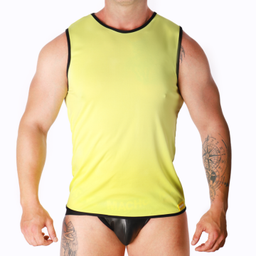 Obsenza - T-Shirt Masculina Slim Fit para Homens - MACHO UNDERWEAR - Amarelo - Image 1