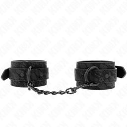 Obsenza - Polsi Ricoperti di Pizzo Scuro Regolabili Nero 19-26 cm - KINK - Nero - Image 1