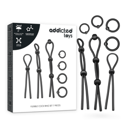 Obsenza - Set di Anelli per il Cazzo Flessibili in Silicone 7 Pezzi per Piacere Intenso - Image 1