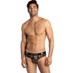 Obsenza - Power Slip S by ANAIS LUXURY LINGERIE – Seductive Men’s Briefs with Roses and Skulls Print - Image 1