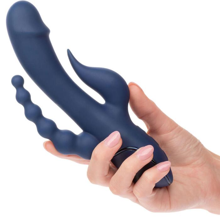 Obsenza - Vibratore Triplo Orgasm Blu di CalExotics per Piacere Estremo - Image 1