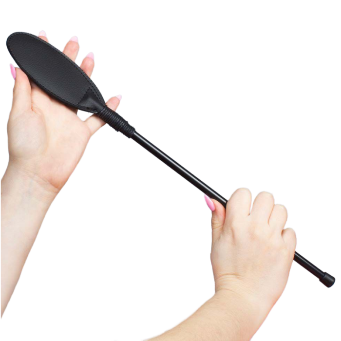 Obsenza - Secret Play Heavy-Duty Oval Riding Crop for BDSM and Sensual Play - Black - Image 1
