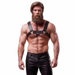 Obsenza - Brustharness aus Ökoleder für Herren – Dominanz und Stil in Perfektion - OS - Image 1
