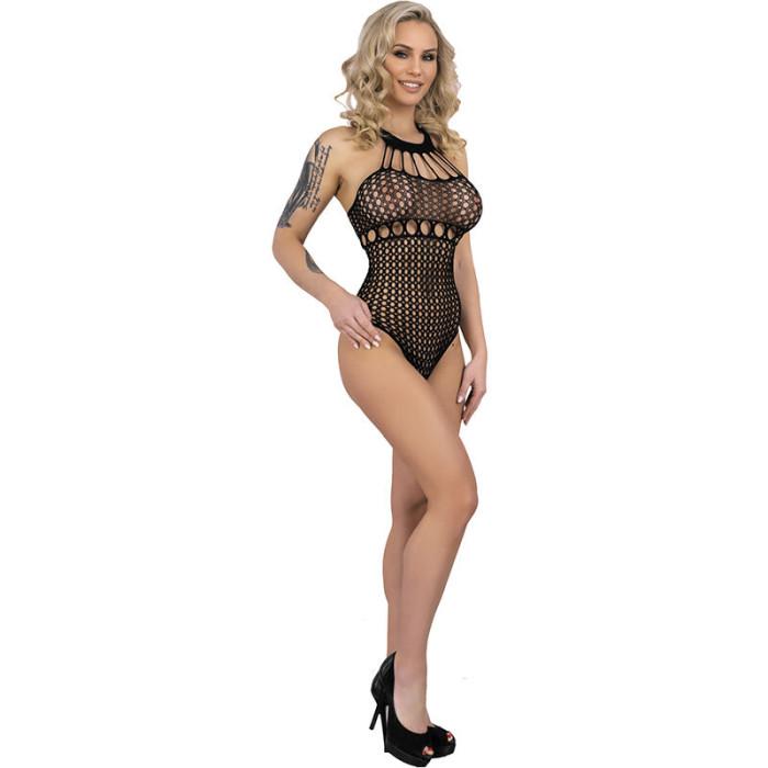 Obsenza - Elegant Livco Corsetti Fashion Orvina Black Bodysuit for Women - OS - Image 1