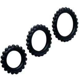 Obsenza - Titan Cockring Set 3-teilig für Intensives Vergnügen - Schwarz - Image 1