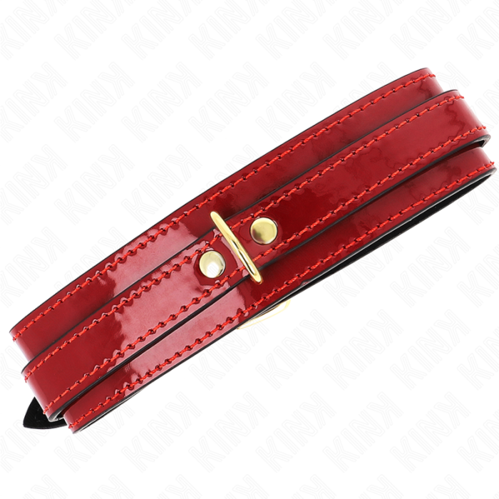 Obsenza - Collier Ajustable Rouge Vin avec Détails Dorés 29-42,5 cm x 4 cm - Rouge - Image 1