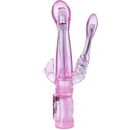 Obsenza&#x20;-&#x20;Vibromasseur&#x20;Flexible&#x20;Rabbit&#x20;avec&#x20;Stimulateur&#x20;Anal&#x20;BAILE&#x20;-&#x20;Image&#x20;1