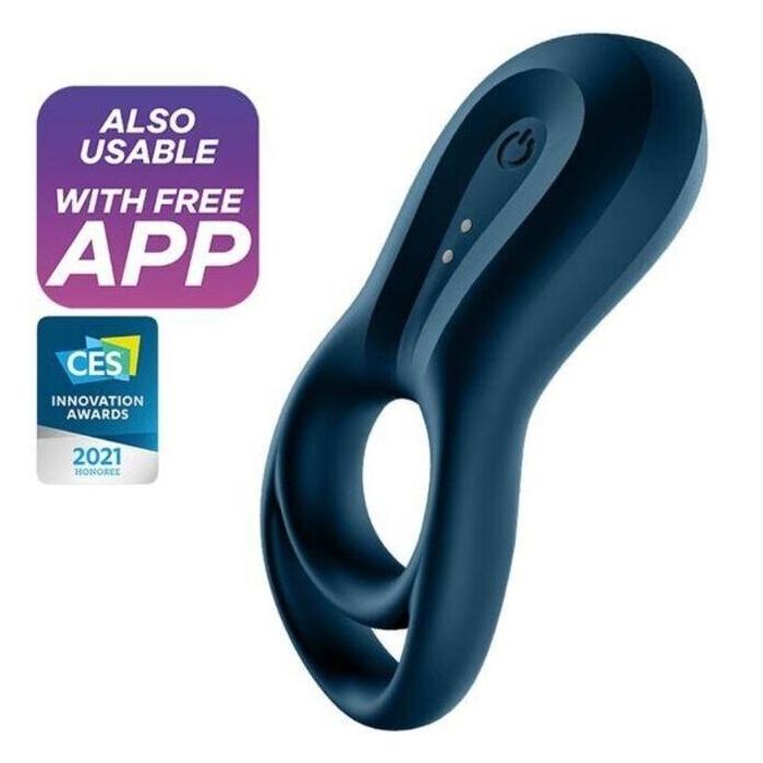 Obsenza - App vibratore ad anello epic duo blu - Image 2