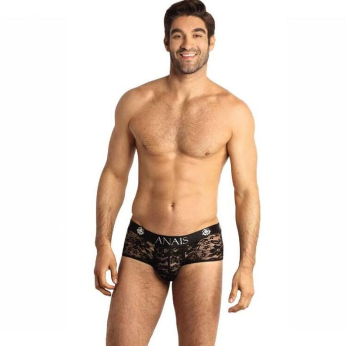 Obsenza - Elegante Romance Brief S mit Blumendruck und perfektem Sitz - Schwarz - Image 1
